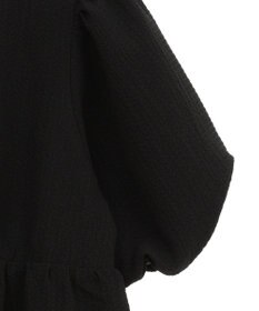 earth music&ecology バックリボンパフスリーブミニワンピース