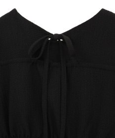 earth music&ecology バックリボンパフスリーブミニワンピース