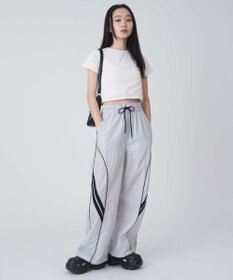 WEGO 【ウエストゴム】パイピングトラックパンツ