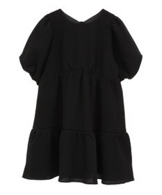 earth music&ecology バックリボンパフスリーブミニワンピース