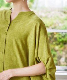 Tiaclasse 【洗える】麻調ドルマンタックシャツ