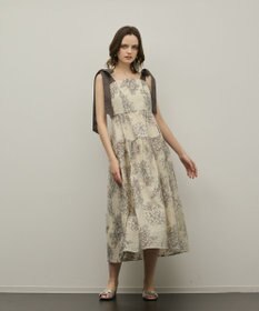 GRACE CONTINENTAL シアージャガードティアードワンピース