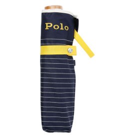 MOONBAT POLO RALPH LAUREN 晴雨兼用日傘 折りたたみ傘 ボーダー×パイピング／一級遮光 遮熱 UV