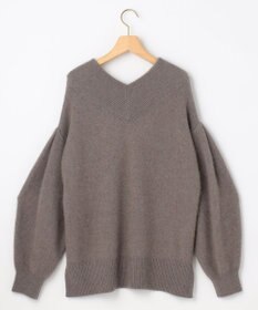 組曲 S フラッフィーファーＶネック ニット