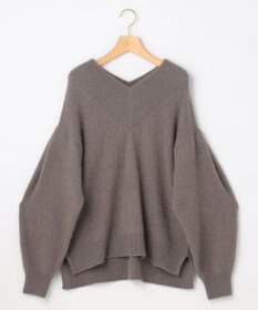 組曲 S フラッフィーファーＶネック ニット