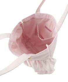 Maison de FLEUR サテンフロントフリルスクエアトートバッグ