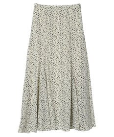 earth music&ecology 揺れる小花柄裾フレアスカート