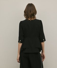 GRACE CONTINENTAL トリアセペプラムトップ