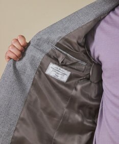 GOTAIRIKU 【CANONICO/カノニコ】サキソニーウールコットンブレンド ジャケット_グレー千鳥柄