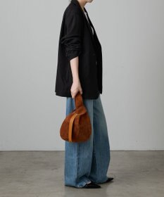 russet 【2025AW新作】本革スエード巾着ハンドバッグ(CE-1582)