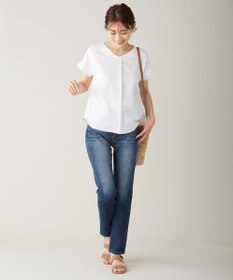 J.PRESS LADIES 10オンス ストレッチ デニム パンツ