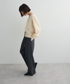 Green Parks チュールドッキングＶネックニットカーディガン