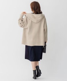 自由区 【リバーシブル】ウールリバー フード付きショートコート