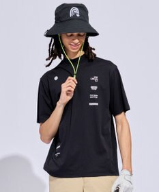 PW CIRCULUS 【MEN】メッシュコンビ モックネック ゴルフ ブラック系