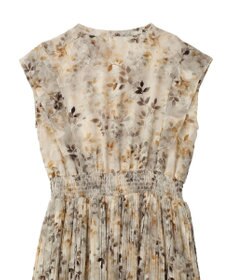 YECCA VECCA ぼかし柄プリーツワンピース