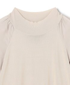 BEIGE， 【WEB限定・洗える】LECERF / 異素材ドッキングストレッチニット