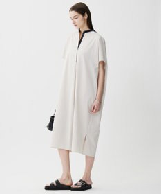 ICB L 【接触冷感・UVカット・洗える】RENUソフトタイプライター バンドカラーワンピース