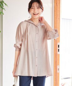 Tiaclasse L 【洗える】フード付きフレアチュニック