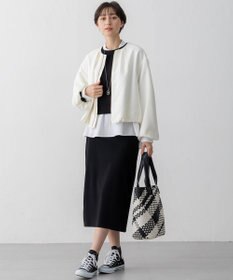 23区 S 【洗える】ジオメトリックジャカード ブルゾン