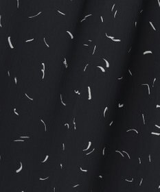 自由区 L 【洗える】ドローイングタッチプリント ワンピース