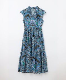 GRACE CONTINENTAL シフォンプリントティアードワンピース