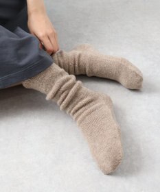 WHITE MAILS 【UNISEX】WOOL PAPER DOUBLE KNIT ルームソックス