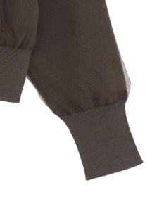 Green Parks チュールドッキングＶネックニットカーディガン