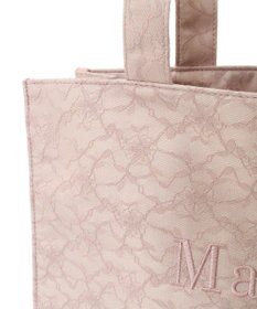 Maison de FLEUR レースロゴ刺繍スクエアトートバッグ