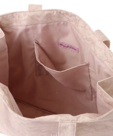 Maison de FLEUR レースロゴ刺繍スクエアトートバッグ