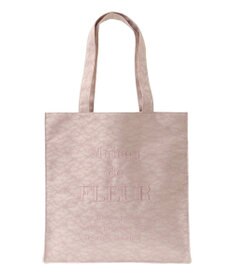 Maison de FLEUR レースロゴ刺繍スクエアトートバッグ