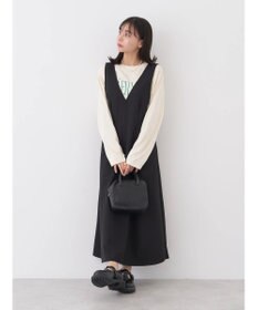 earth music&ecology Ｖネック切替ジャンスカ