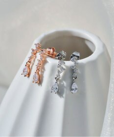 Tiaclasse 【金属アレルギー対応】ドロップストーンピアス