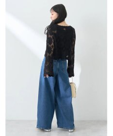 earth music&ecology クロシェ風カーディガン