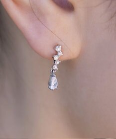 Tiaclasse 【金属アレルギー対応】ドロップストーンピアス