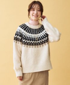 ANY ノルディックパターンニット エクリュ