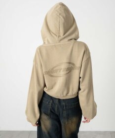 WEGO ピグメントショートグラフィックプルパーカー