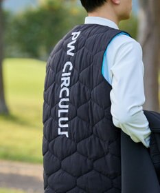 PW CIRCULUS 【撥水加工 / ストレッチ】【MEN】キルティング中綿インナーベスト ゴルフ