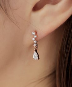 Tiaclasse 【金属アレルギー対応】ドロップストーンピアス