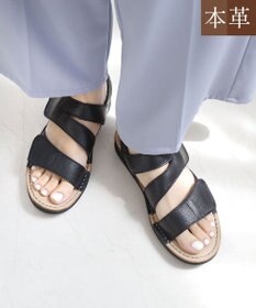 Pointer 本革 甲幅調整 マジックテープ付きサンダル