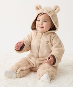 MIKI HOUSE HOT BISCUITS 【ミキハウス】【60-80cm】 マイクロファー カバーオール