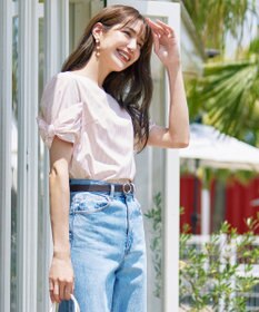 Tiaclasse 【洗える】リボン袖ブラウス