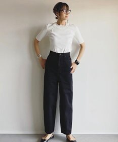 woadblue 石岡真実さん着用 サルエルブレットデニムパンツ ブラック