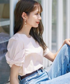 Tiaclasse 【洗える】リボン袖ブラウス