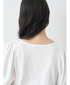 earth music&ecology パフスリーブキラリポイントプルオーバー