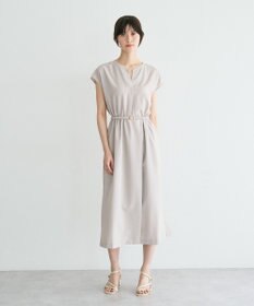 YECCA VECCA リネンライクスキッパーワンピース