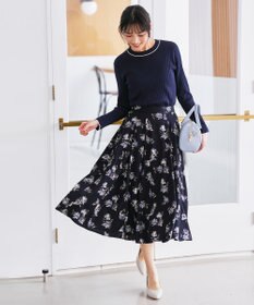 ANY SIS S フラワータック スカート