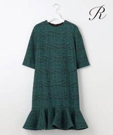 23区 S 【R(アール)】MANTECOツイード ペプラムワンピース