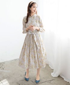 Tiaclasse 【洗える】花柄フレアワンピース