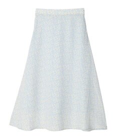 earth music&ecology フラワープリントフレアスカート