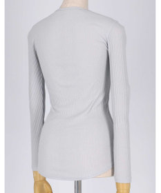 une nana cool 綿100% リブ編みコットン 長袖シャツ